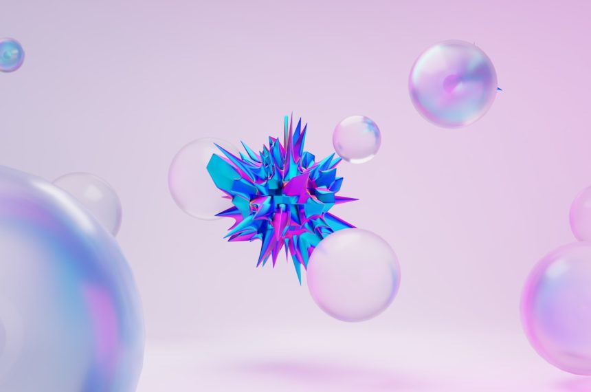 a bunch of soap bubbles floating in the air