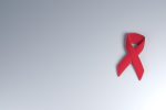 a red ribbon on a white background